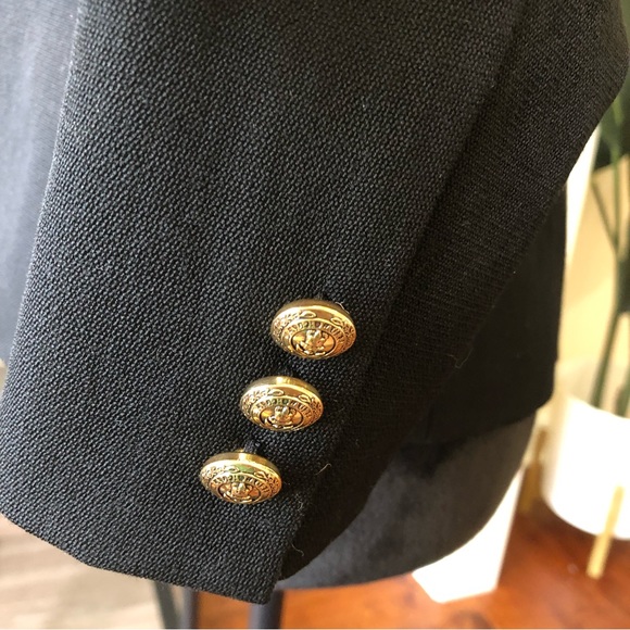 Ralph Lauren Black Label Wool Stand Collar Military Style Black Jacket Blazer 2 - Picture 6 of 9